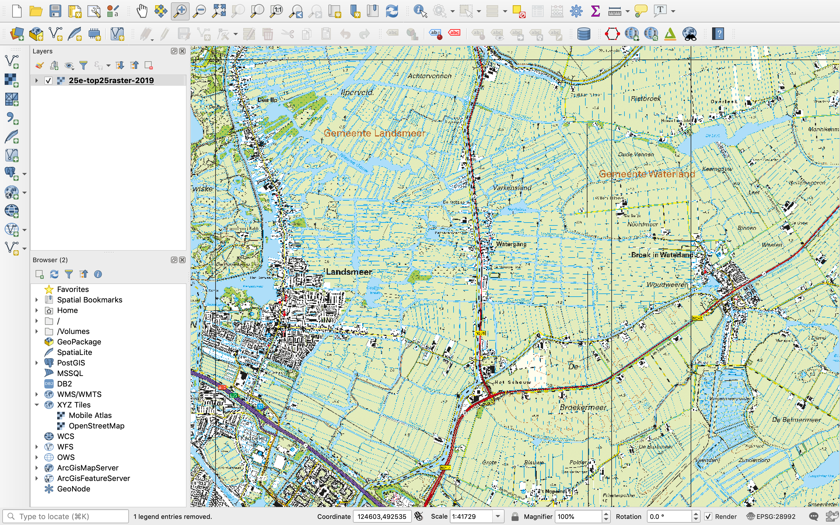 Raster layer added to map canvas