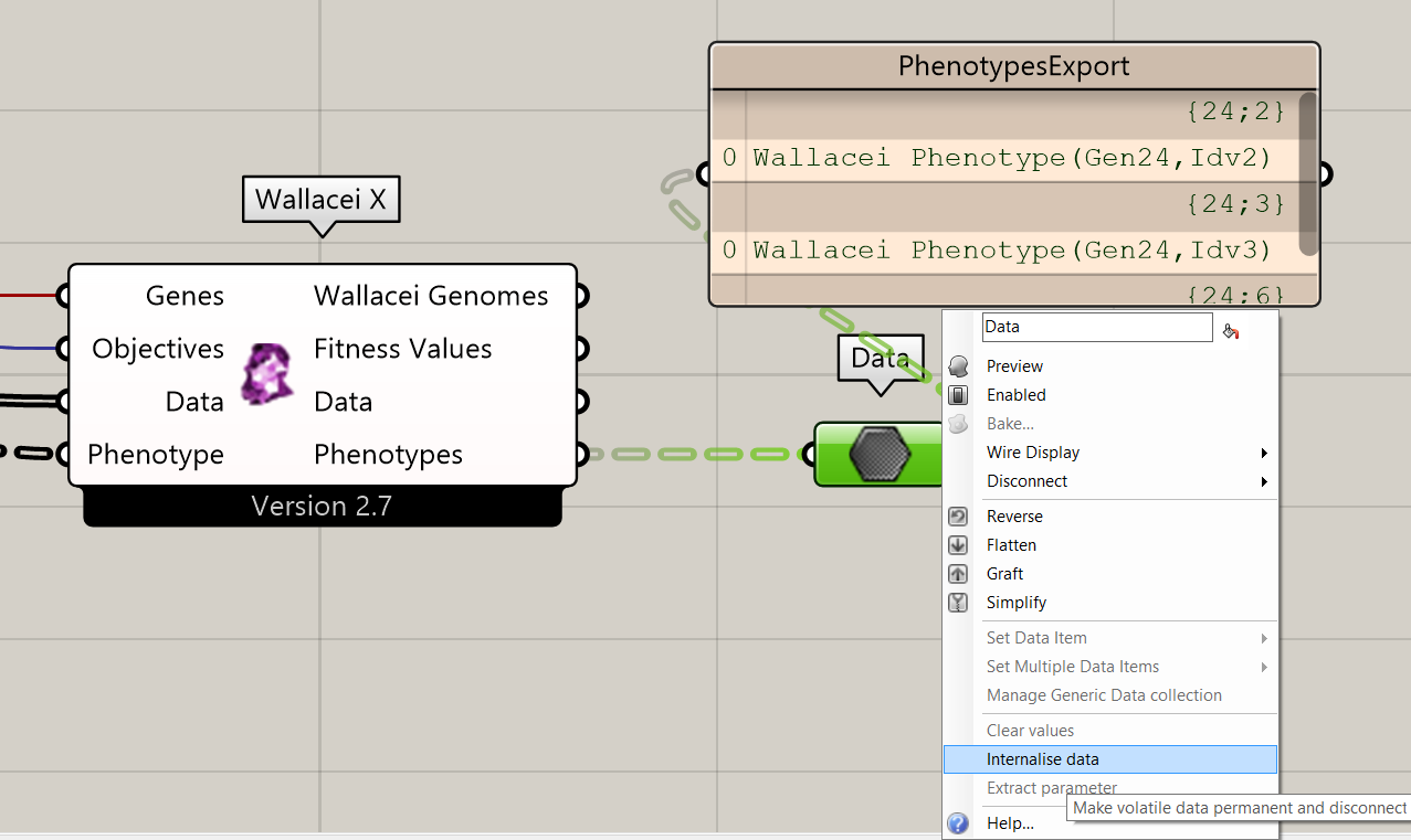 Internalize exported phenotype data